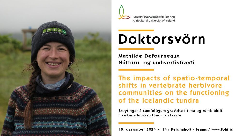 Doktorsvörn Mathilde Defourneaux í náttúru - og umhverfisfræði