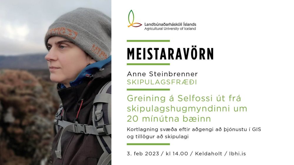 Anne Steinbrenner ver meistararitgerð sína í skipulagsfræði