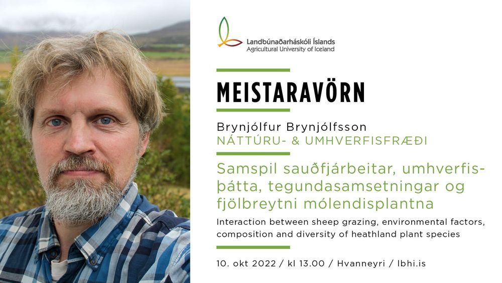 Meistaravörn í náttúru- &amp; umhverfisfræði - Brynjólfur Brynjólfsson