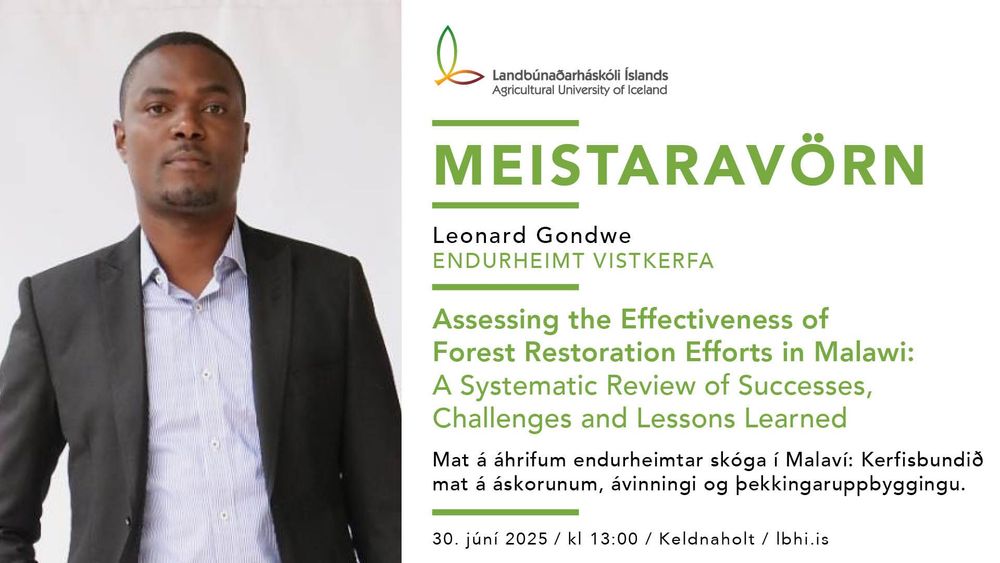 Meistaravörn í Endurheimt vistkerfa – Leonard Gondwe
