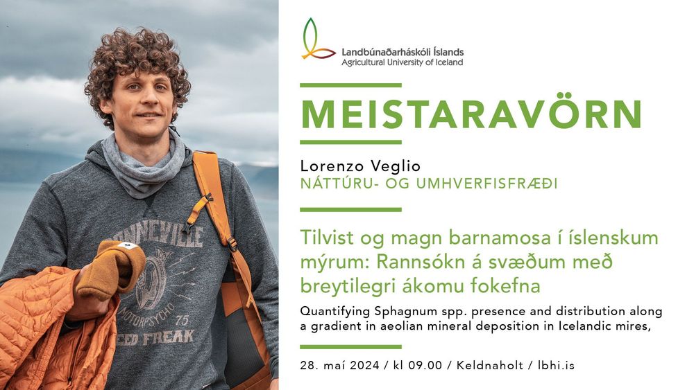 Meistaravörn í náttúru- og umhverfisfræði – Lorenzo Veglio