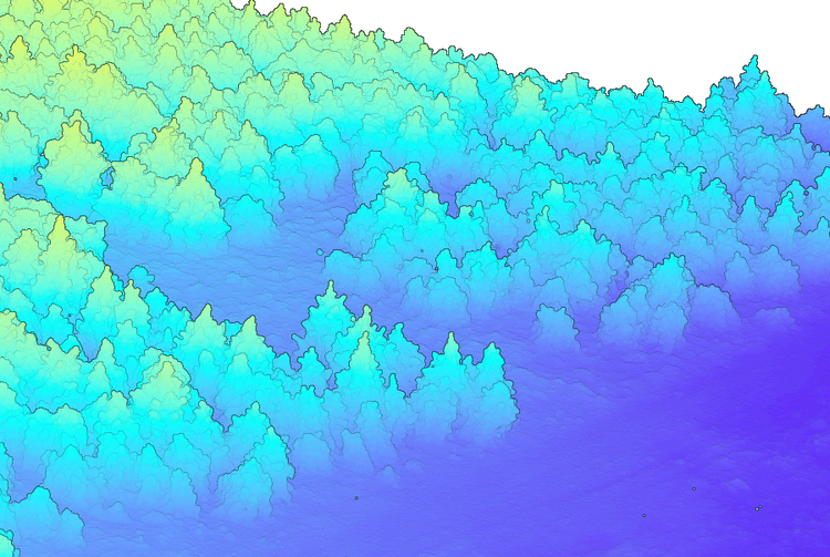 LiDAR mynd sem sýnir litrofslitað punktaský.png